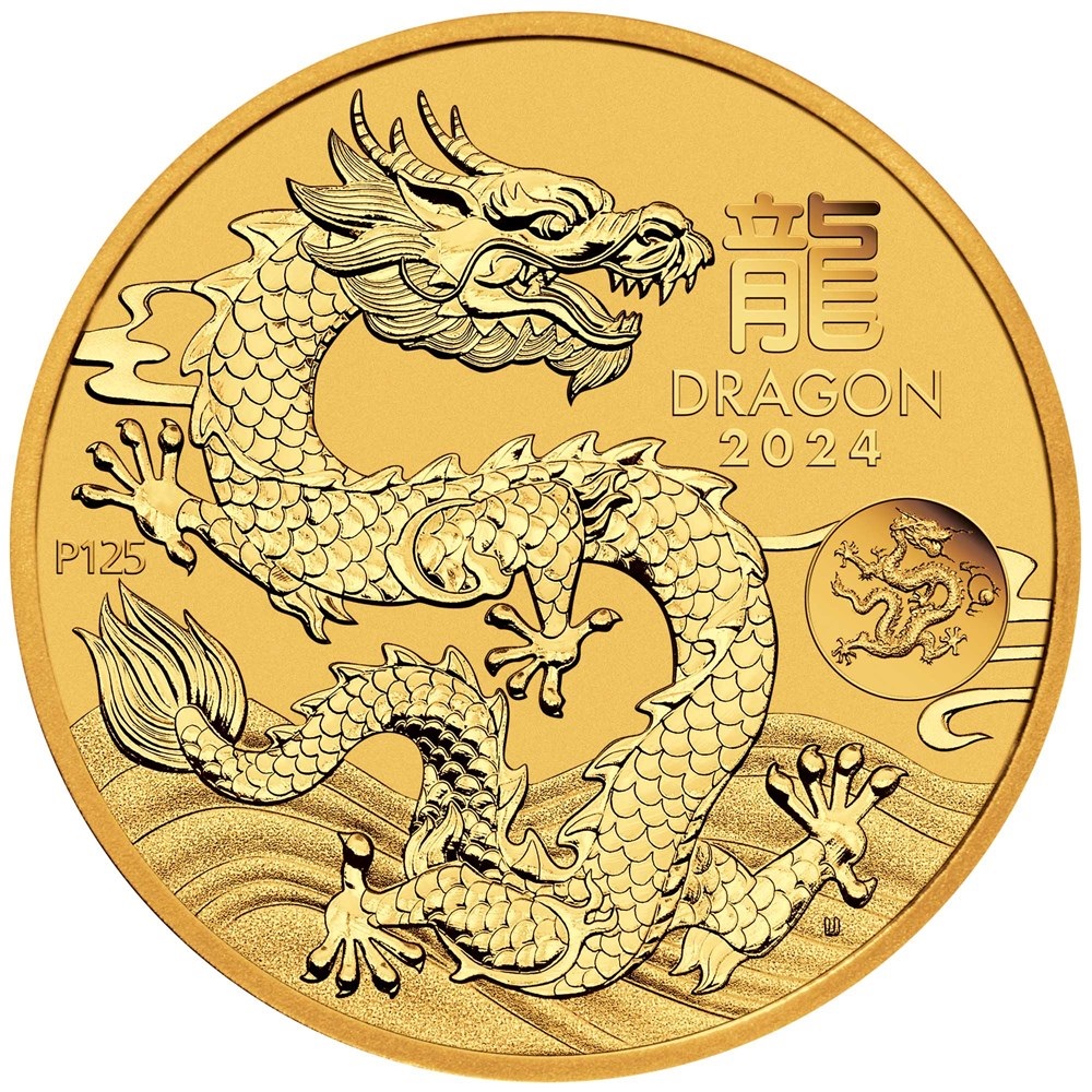 1 Unze Gold Lunar III Drache 2024