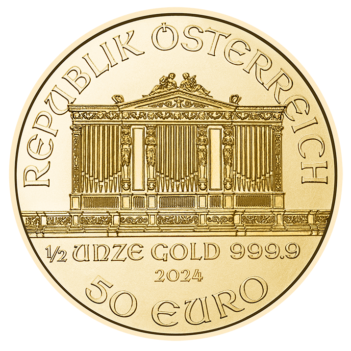 1/2 Unze Gold Wiener Philharmoniker 2024