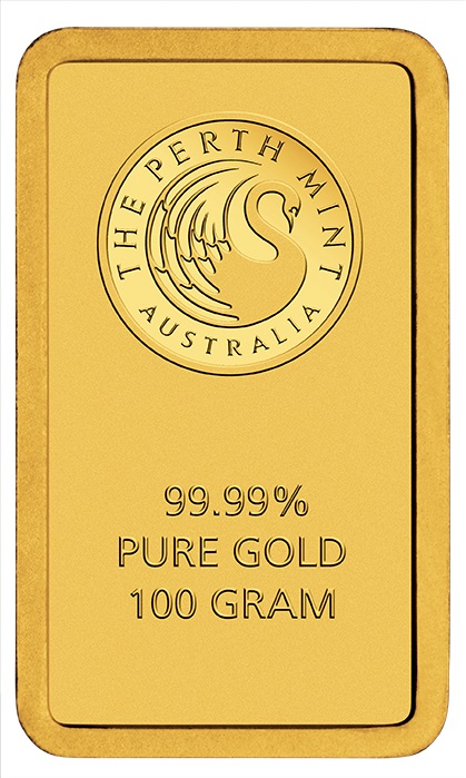 100g Goldbarren Perth Mint