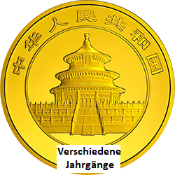 1/4 Unze China Panda Gold, verschiedene Prägejahre