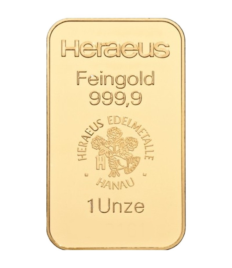 1 Unze Heraeus Goldbarren