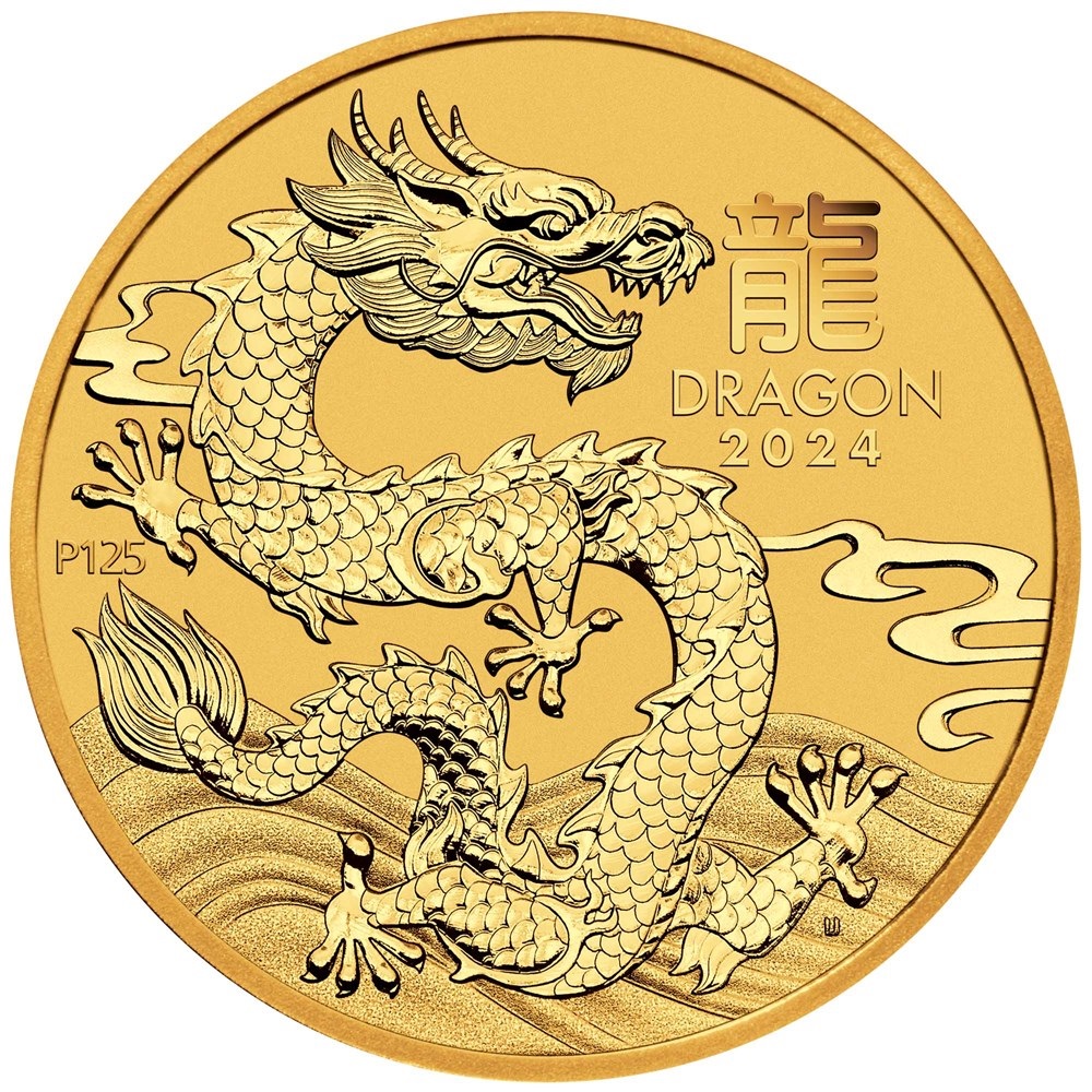 10 Unzen Gold Lunar III Drache 2024