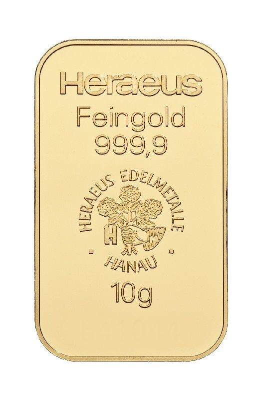 10g Goldbarren Heraeus