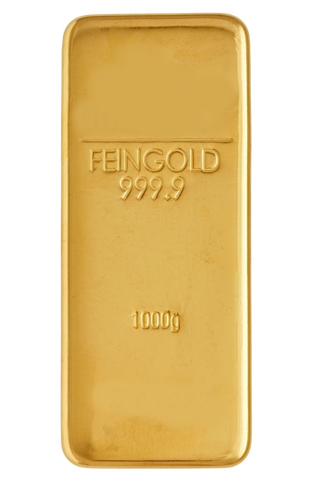 1000g Goldbarren, verschiedene Hersteller