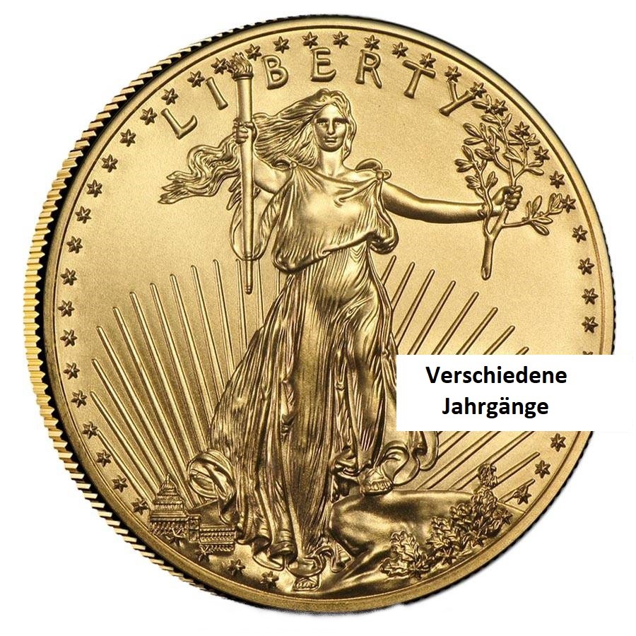 1/10 Unze American Eagle Gold, verschiedene Prägejahre