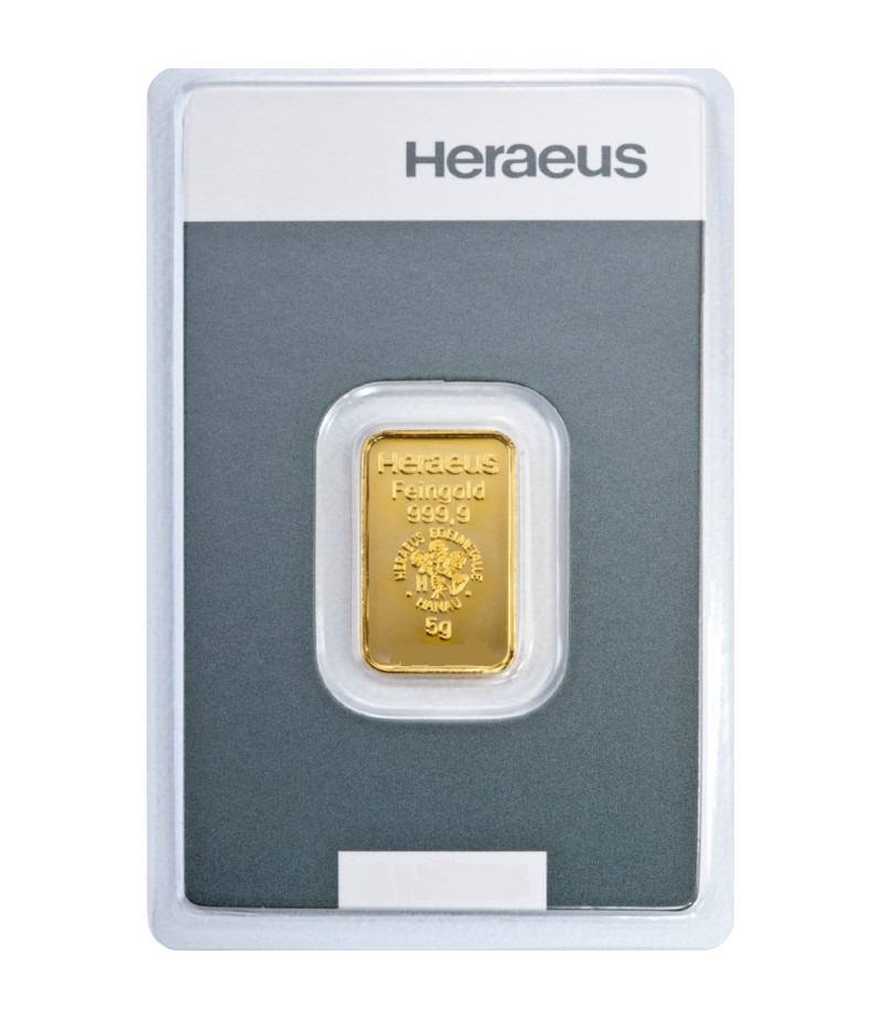 5g Goldbarren Kinebar Heraeus