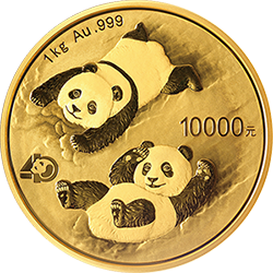 1000g China Panda Gold, verschiedene Prägejahre