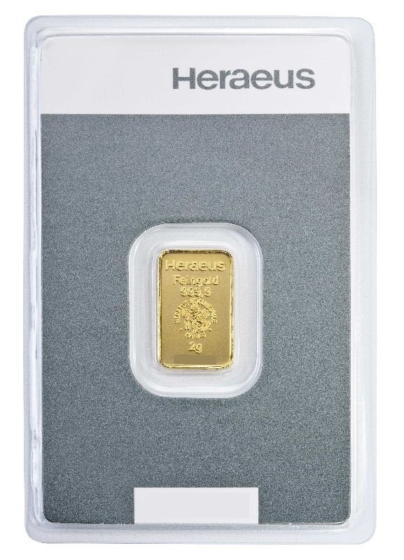 2g Goldbarren Heraeus