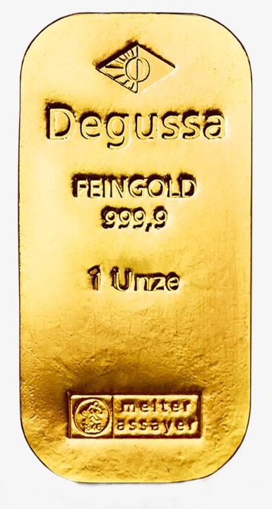 1 Unze Degussa Goldbarren