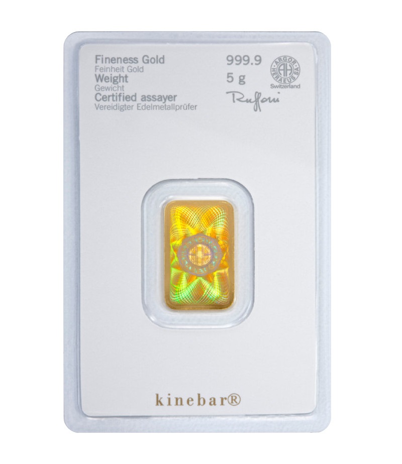 5g Goldbarren Kinebar Heraeus