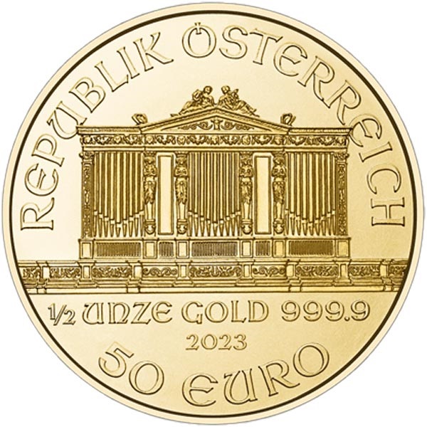 1/2 Unze Gold Wiener Philharmoniker 2023